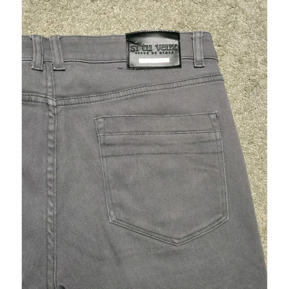 Si Tu Veux Serge De Nimes Men's Size 34 Smoke Gray Wax Stacked‎ Cargo Jeans